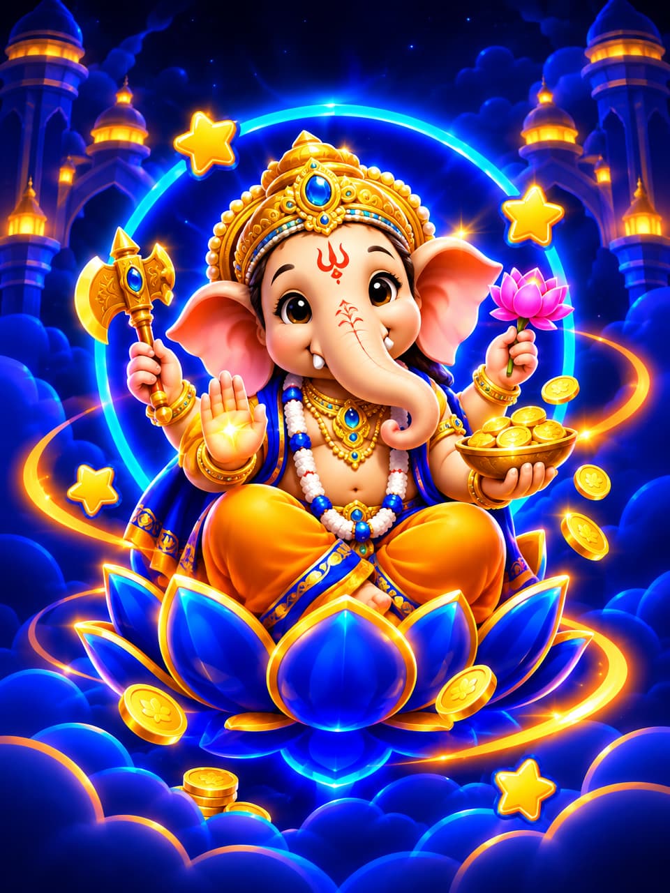ภาพเกม Fortune Ganesha ที่ออกแบบใหม่สำหรับ mama555 - มาม่า555